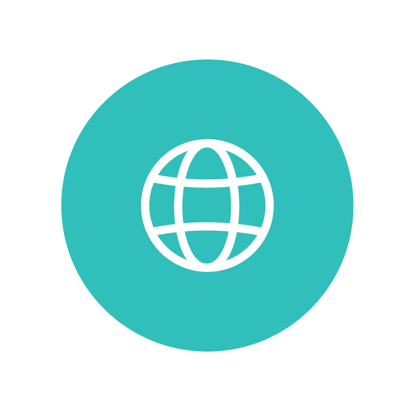 Logo me ikonën e globit ne mes