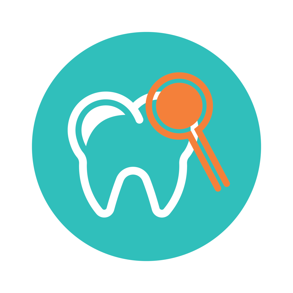 Logo rrethore me dhëmbin në mes - Terapi Dentale