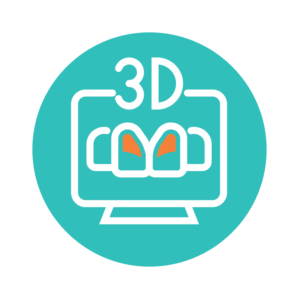 Logo rrethore me shkrim 3D brenda - Radiologji